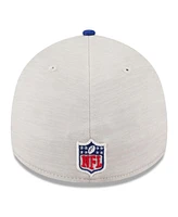 New Era Men's Stone/Royal Denver Broncos 2024 Sideline Historic 39THIRTY Flex Hat