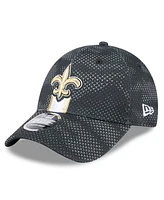 New Era Men's Black New Orleans Saints 2024 Sideline 9FORTY Stretch-Snap Hat