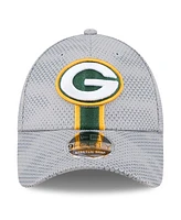 New Era Men's Gray Green Bay Packers 2024 Sideline 9FORTY Stretch-Snap Hat