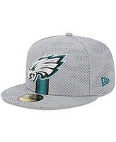 New Era Men's Gray Philadelphia Eagles 2024 Sideline 59FIFTY Fitted Hat