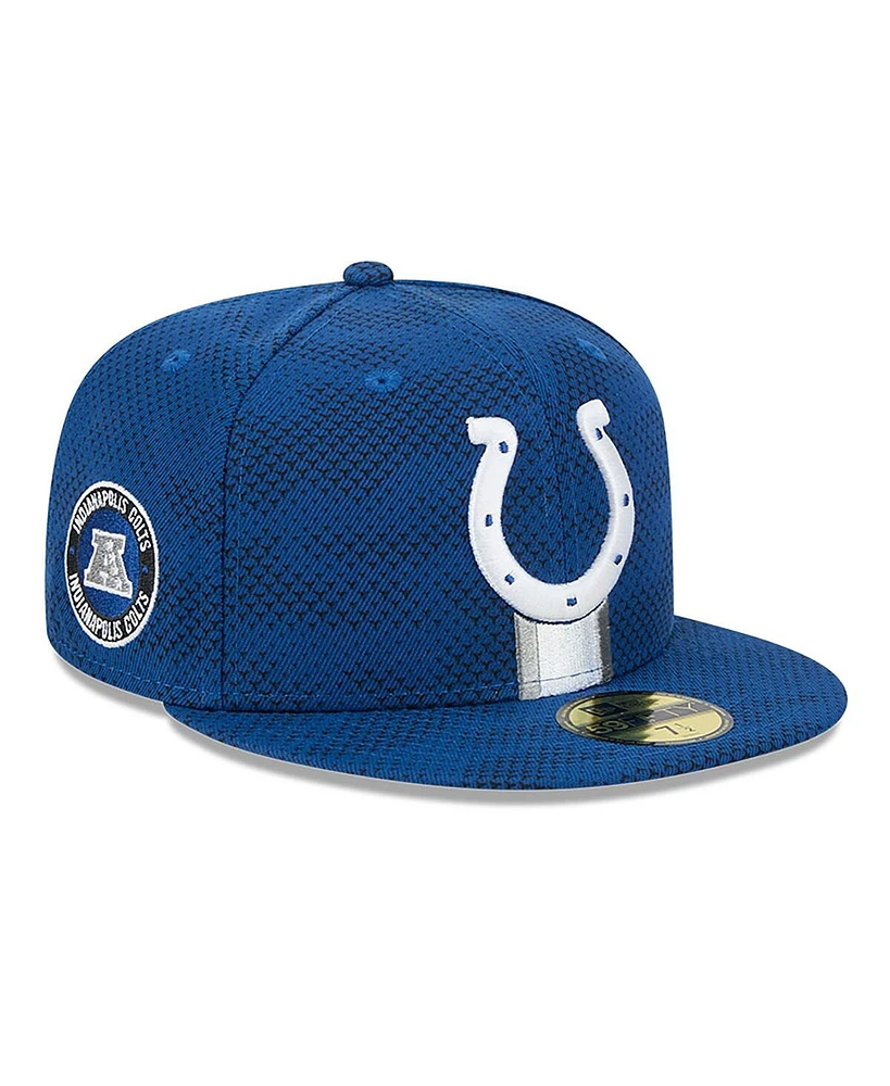 New Era Men's Royal Indianapolis Colts 2024 Sideline 59FIFTY Fitted Hat