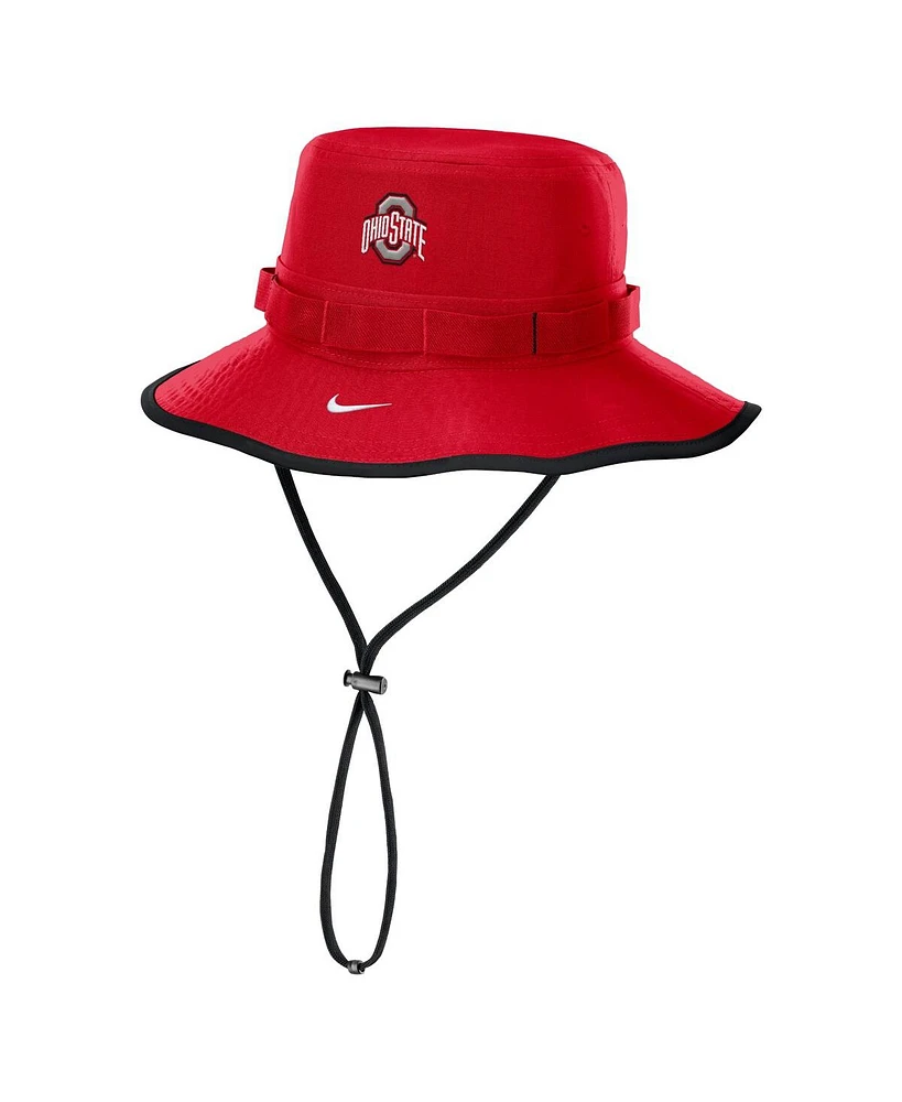 Nike Men's Scarlet Ohio State Buckeyes 2024/25 On-Field Apex Performance Boonie Bucket Hat