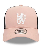 New Era Men's Pink Chelsea 9FORTY A-Frame Trucker Adjustable Hat