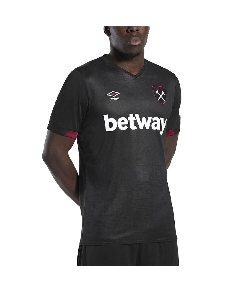 Umbro Men's Black West Ham United 2024/25 Away Replica Jersey