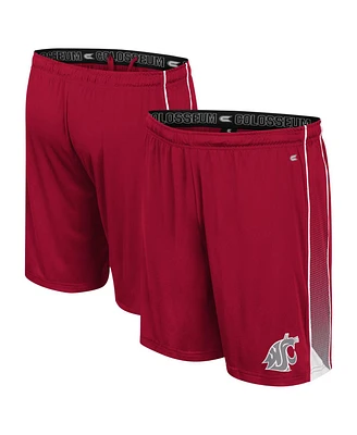 Colosseum Men's Crimson Washington State Cougars Online Shorts