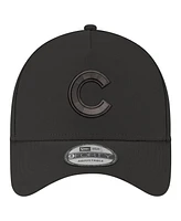 New Era Men's Black Chicago Cubs A-Frame 9FORTY Adjustable Hat