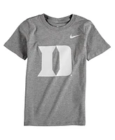 Nike Little Boys and Girls Charcoal Duke Blue Devils Logo T-Shirt