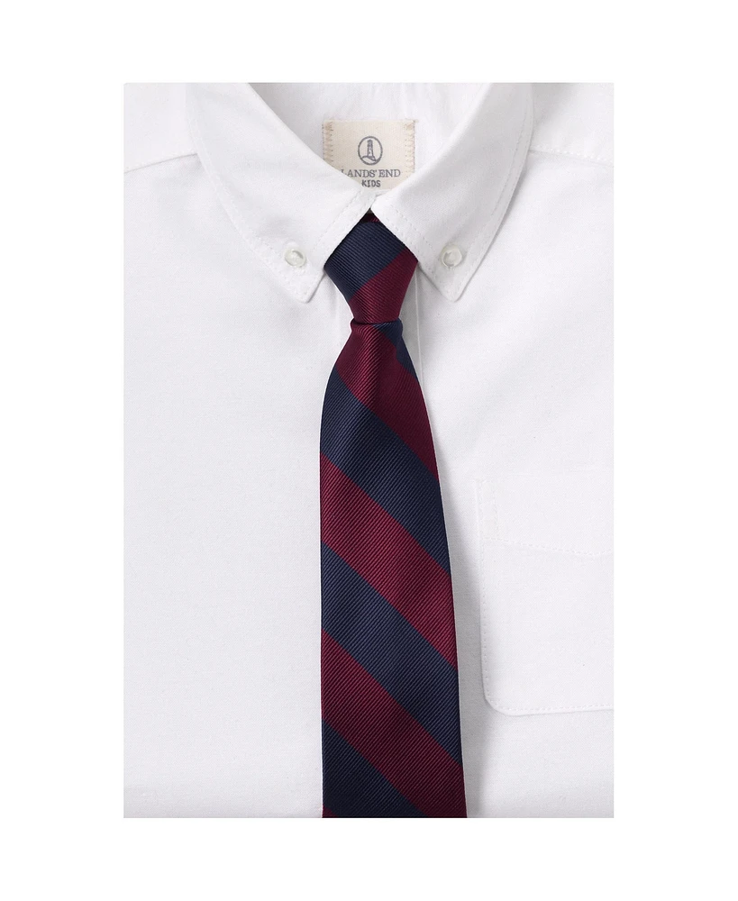 Lands' End Men's School Uniform Kids Stripe Pre Tied Tie