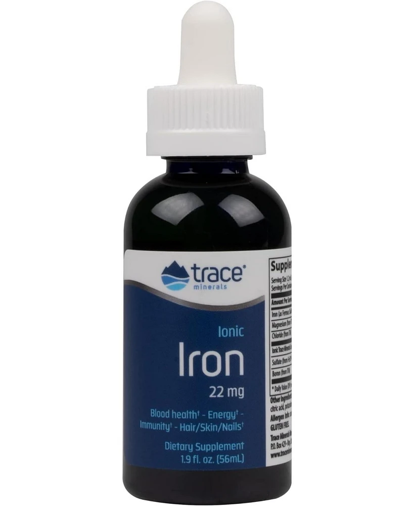 Trace Minerals Liquid Ionic Iron Dietary Supplement Drops | 22 mg Iron Supports Cognitive Function, Energy, Immune System | 1.9 fl oz, 46 Servings