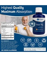 Trace Minerals Fast Absorbing Fiber 14g Liquid Supplement | Natural Additive for Healthy Digestion and Normal Bowel Movement | Gluten Free | Orange Ta