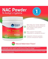 Trace Minerals Nac Powder with N-Acetyl L-Cysteine Amino Acids | 600 mg to Support Immune System and Normally Functioning Liver and Kidneys | Natural