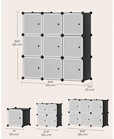 Slickblue Set of 9 Plastic Storage Cubes for Easy Organization and Space Efficiency