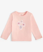 First Impressions Baby Girls Delicate Stamps Graphic Long-Sleeve T-Shirt, Created for Macy's