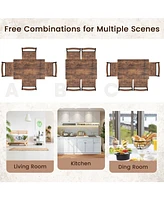 Sugift 5 Piece Dining Table Set Industrial Style Kitchen Table and Chairs