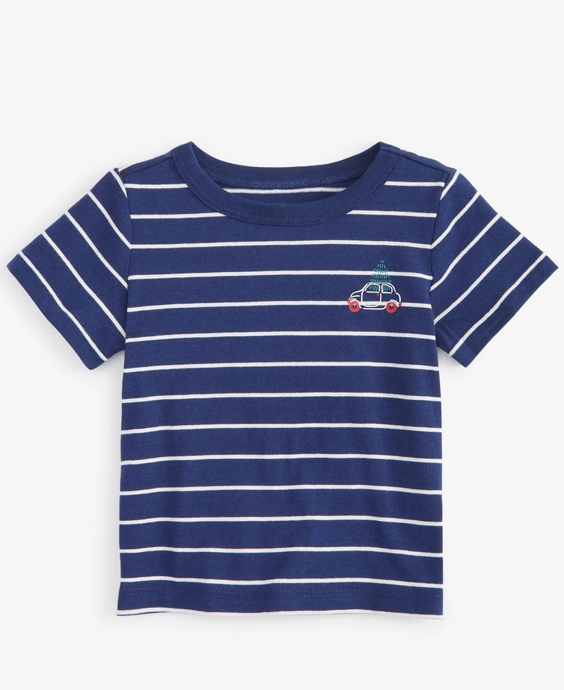 First Impressions Baby Boys Short-Sleeve Joey Striped T-Shirt, Created for Macy's