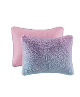 Mi Zone Primrose Ombre Shaggy Faux Fur -Pc. Duvet Cover Set