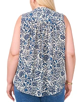 Vince Camuto Plus Printed V-Neck Sleeveless Top, Created for Macy's