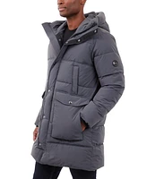 Michael Kors Men's Heavyweight Hooded Long Puffer Coat