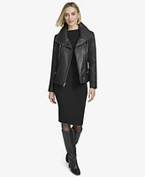 Andrew Marc Women's Beckett Asymmetrical Moto Leather Jacket