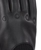 Isotoner Signature Men's Artificial Leather Driver Touchscreen Gloves