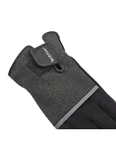 Isotoner Signature Men's Reflective Tech Stretch and Fleece Water Repellent Gloves with Touchscreen Technology