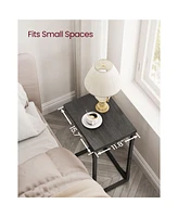 Slickblue Set of 2 C-Shaped End Tables for Space Saving Accent Furniture