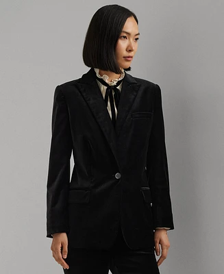 Lauren Ralph Petite Stretch Velvet Blazer