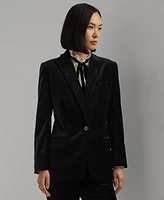 Lauren Ralph Petite Stretch Velvet Blazer