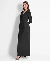 Dkny Women's Draped Metallic-Threaded Evening Gown