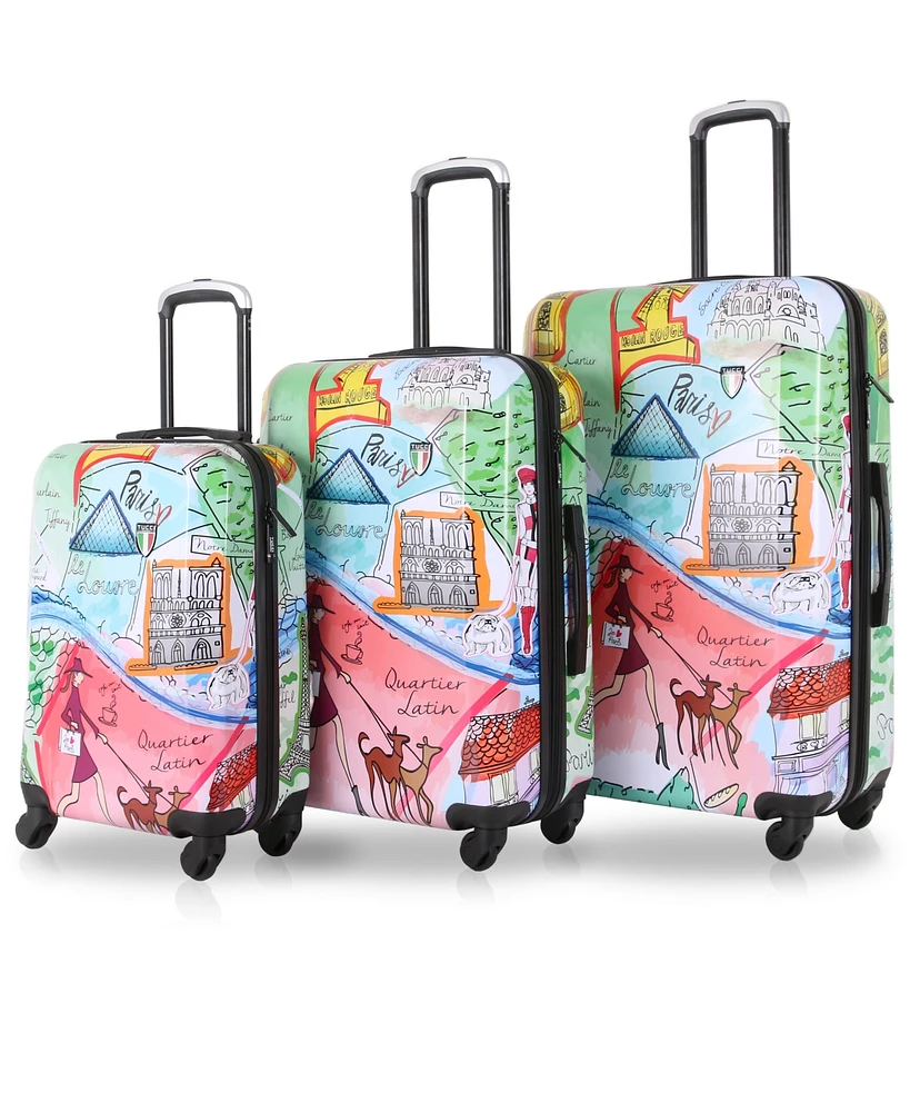 Tucci 3 Pc J'aime Paris Luggage Set