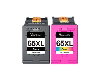 Valuetoner Remanufactured Ink Cartridges Replacement for Hp 65XL 65 Xl for Envy 5055 5052 5058 DeskJet 3755 2655 3720 3722 3723 (Black, Color, 2