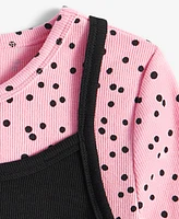 Epic Threads Little & Big Girls Dot-Print Layered-Look Long-Sleeve Top, Exclusively at Macy's