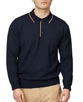 Ben Sherman Men's Regular-Fit Tipped Merino Wool Polo Shirt