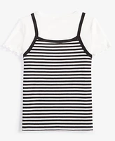 Epic Threads Little & Big Girls Striped Layered-Look Camisole T-Shirt, Exclusively at Macy's