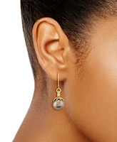 Cultured Tahitian Pearl (10mm) & Diamond (1/4 ct. t.w.) Leverback Drop Earrings in 14k Gold