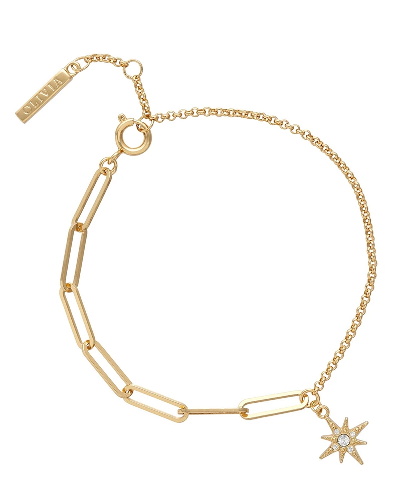 Olivia Burton Women's Celestial Gold-Plated North Star Mismatch Bracelet - Gold