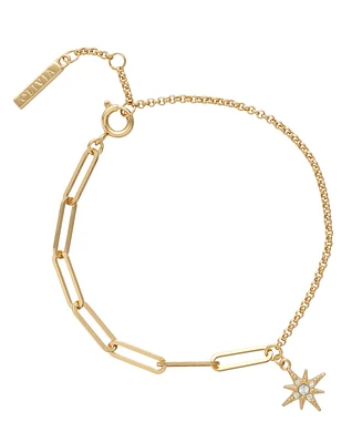 Olivia Burton Women's Celestial Gold-Plated North Star Mismatch Bracelet