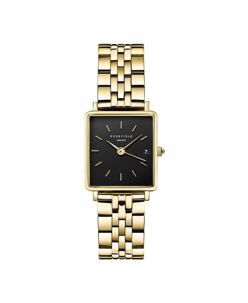 Rosefield Boxy Women's Gold Tone Stainless Steel Bracelet Watch 24mm