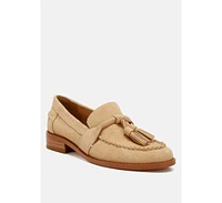 Rag & Co Rhone Tassels Detail Suede Loafers