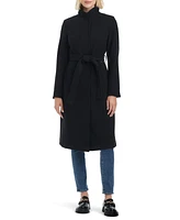 Vince Camuto Women's Single-Breasted Fitted Melton Wool Blend Coat