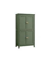 Slickblue Bathroom Cabinet, Floor Storage Cabinet With Adjustable Shelves