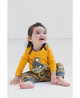 Harry Potter Baby Boys Hufflepuff Slytherin Ravenclaw 4 Pack Jogger Pants Newborn to