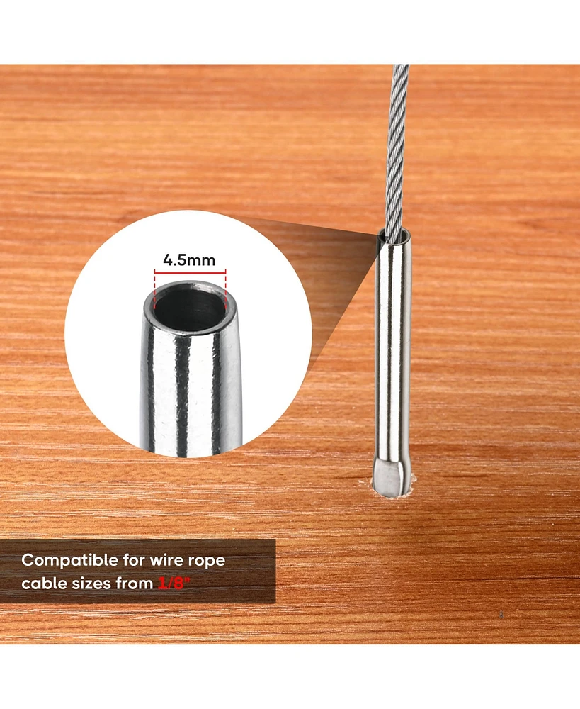 Yescom 316 Stainless Steel Cable Railing Hardware Kit Lag Screw Angled Beveled Washer