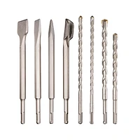 Yescom 17pcs Sds Plus Rotary Hammer Drill Bits Chisel Concrete Masonry Hole Tool Set