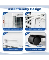 Costway Portable Air Conditioner 9000 Btu 3 in 1 Ac Unit with Fan Dehumidifier Sleep Mode 6250 Btu