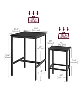 Slickblue Bar Table and Chairs Set Stylish Pub-Height Dining Furniture for Modern Spaces