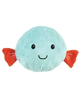 Luvable Friends Dog 2-in-1 Crinkle, Squeaker Dog Toy, Puffer Fish, One Size