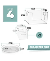 Sorbus 4 Piece Laundry Supplies Organizer Set - for Laundry and Household Essentials - Clear, Durable Plastic, Easy Access & Organization