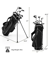 Skonyon Men's Profile Complete Golf Club Package Set Includes 10 Pieces-Black