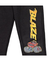 Blaze and the Monster Machines Toddler Boys Zeg Stripes Pickle Fleece Pullover Hoodie Jogger Pants Outfit Set to